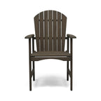 Outdoor Weather Resistant Acacia Wood Adirondack Dining Chairs, Set of 2