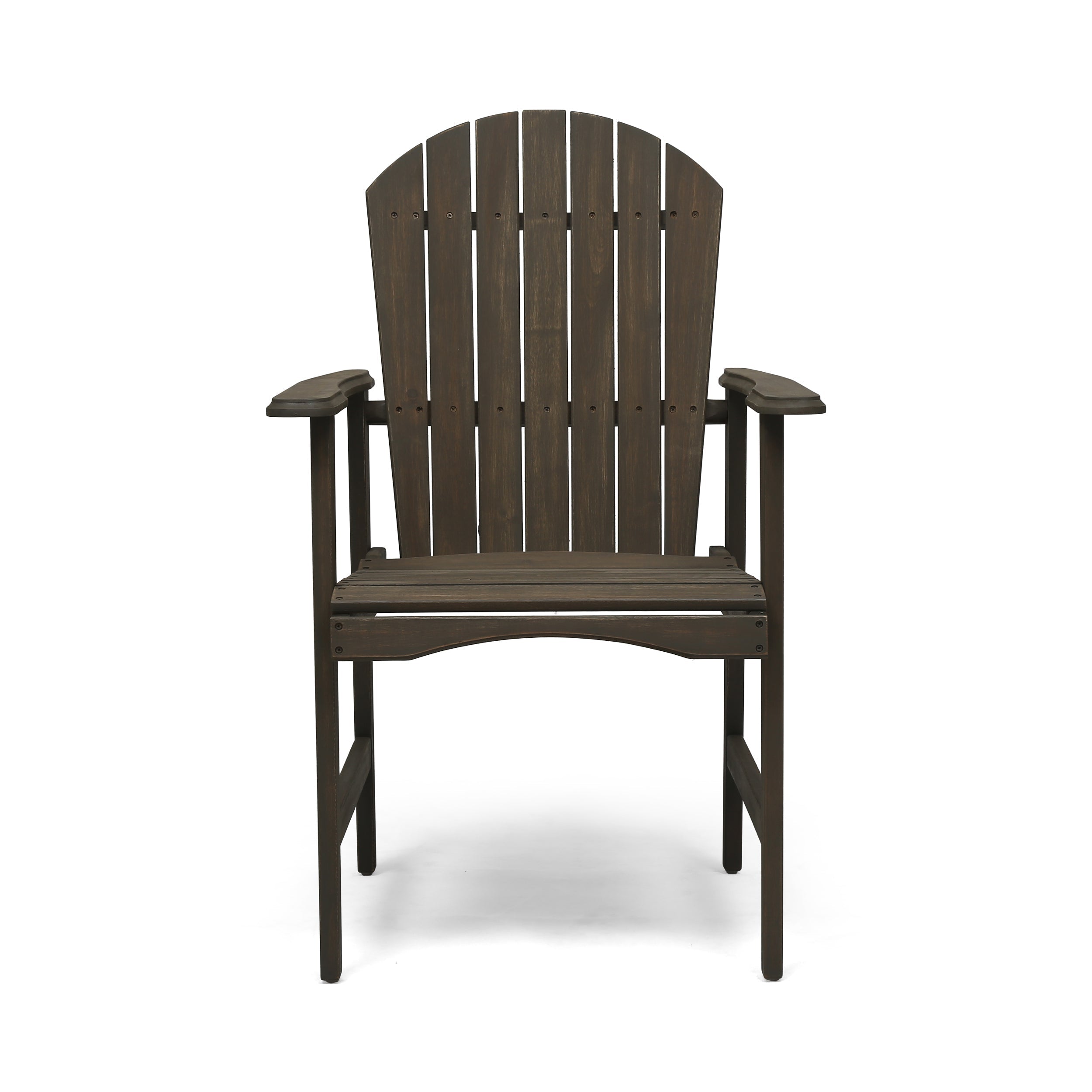 Outdoor Weather Resistant Acacia Wood Adirondack Dining Chairs, Set of 2