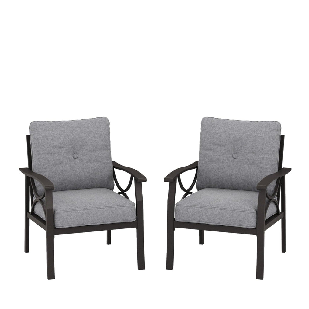 Marisol All-Weather Metal Armchairs, Set of 2