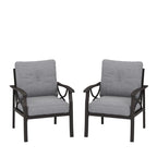 Marisol All-Weather Metal Armchairs, Set of 2