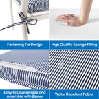 Conjure 4-Piece 15x15" Outdoor Fabric Seat Cushion with Ties