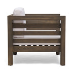 Oana Outdoor Acacia Wood Club Chair with Cushion