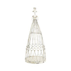 Distressed White Finish Princess Birdcage Birdhouse
