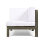 5-Piece Outdoor Sectional with V Shape and Slat Panel Design
