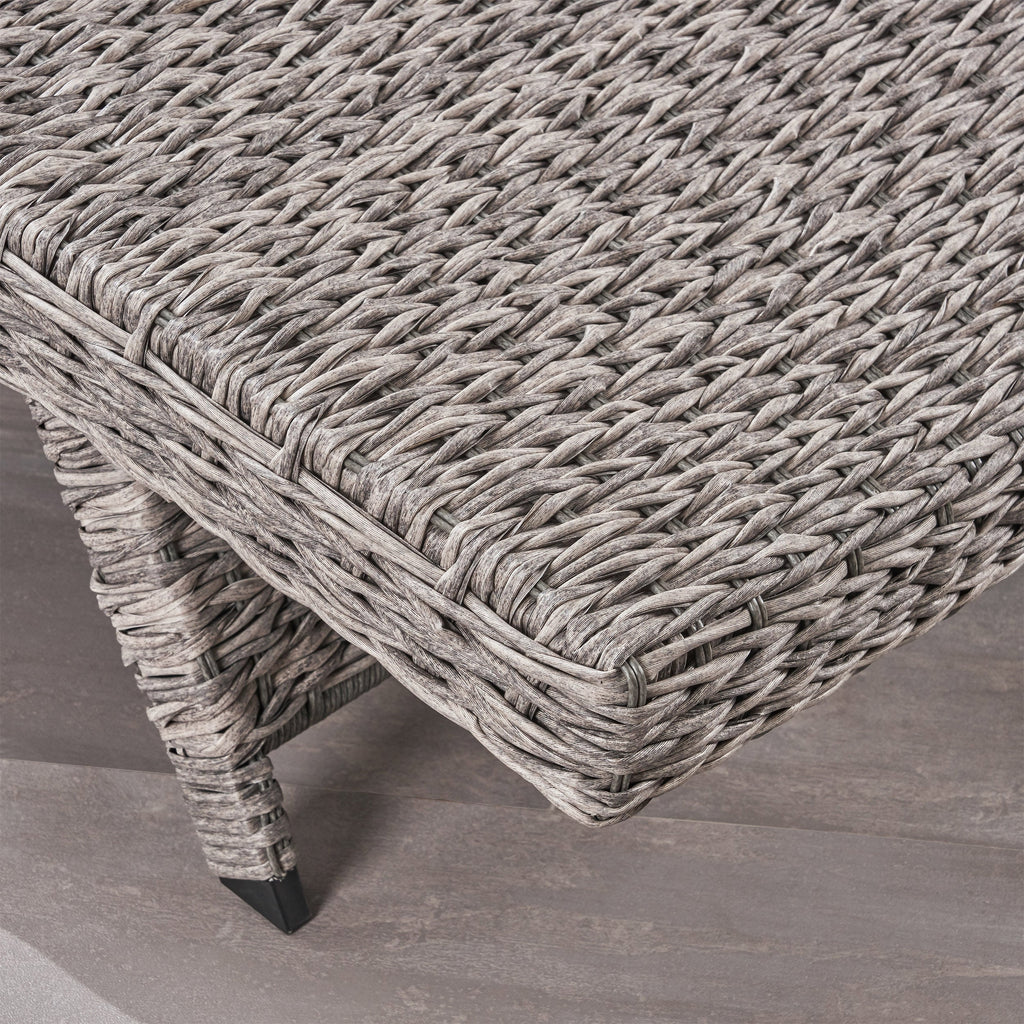 Crete Wicker Chaise Lounge, Set of 2