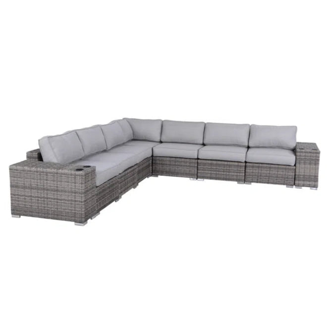 Minnesota 9-Piece Sectional Sofa Set with Cushions - Fully Assembled