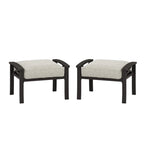 Marisol All-Weather 26" Metal Ottomans, Set of 2