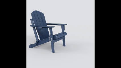 Composite Folding Adirondack Chair with Dual Cup Holder