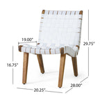 Rhythmus 3-Piece Outdoor Chat Set with 2 Curved Chairs Design and Slatted Table Top