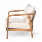 Calder Outdoor Lounge Chair with Woven Backrest