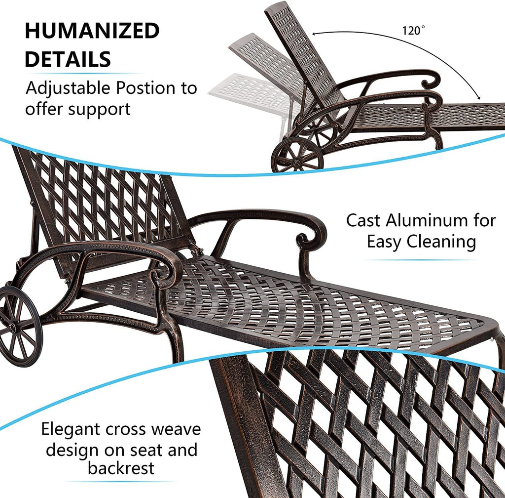 Aluminium Cast Lounge Chaise