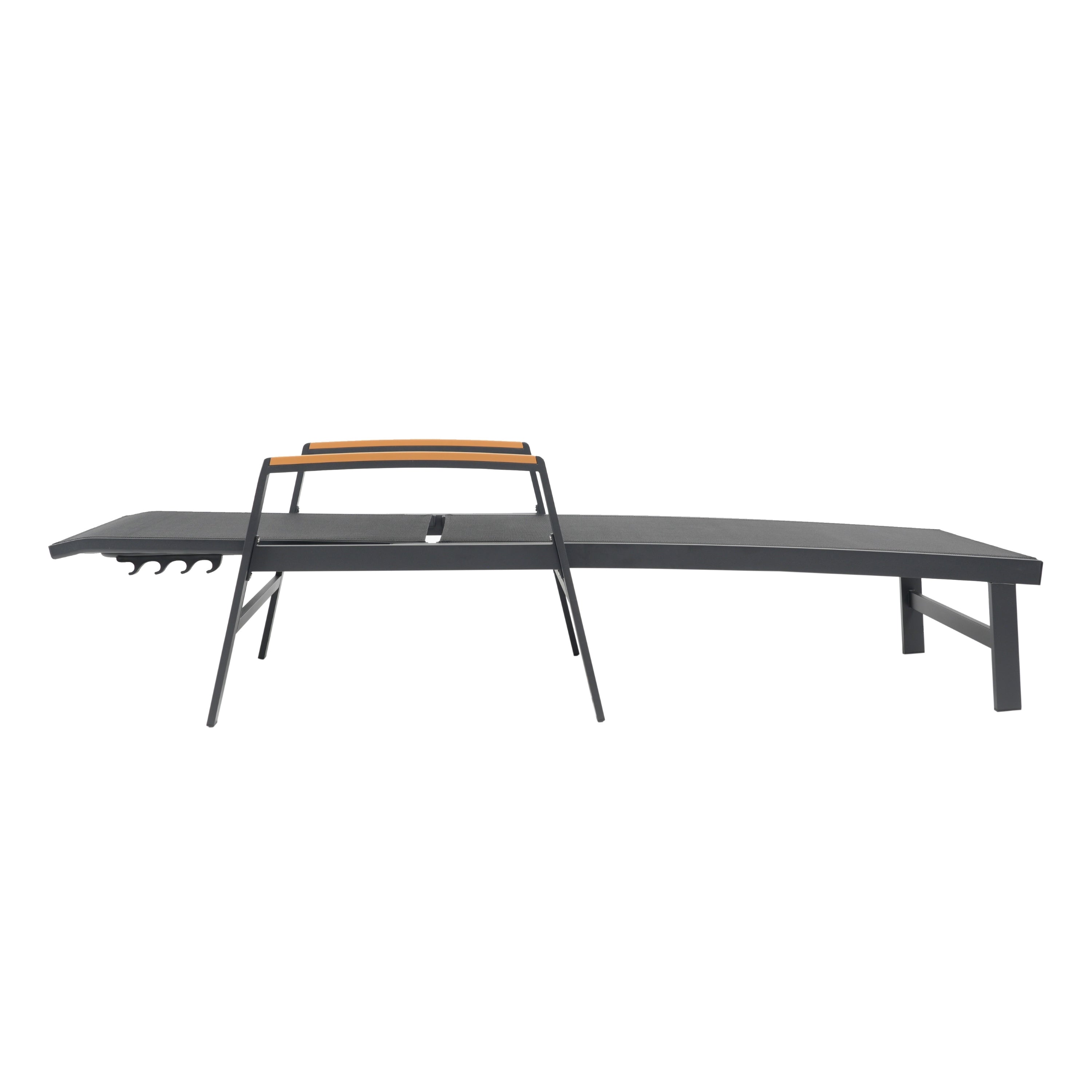 Wavellite Outdoor Chaise Lounges with Aluminum Frame and Mesh Seating