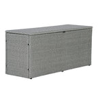 Nino Modern Minimalist Outdoor Faux Wicker Deck and Patio Storage Box