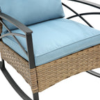 Ilmenite 3-Piece Patio Set with 2 Rocking Chairs and Bottom Shelf Table
