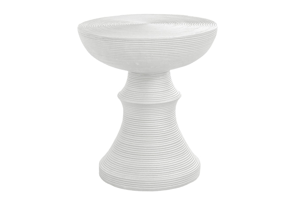 Modern Transitional Pedestal Indoor Outdoor Accent Table