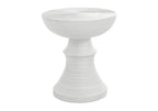Modern Transitional Pedestal Indoor Outdoor Accent Table