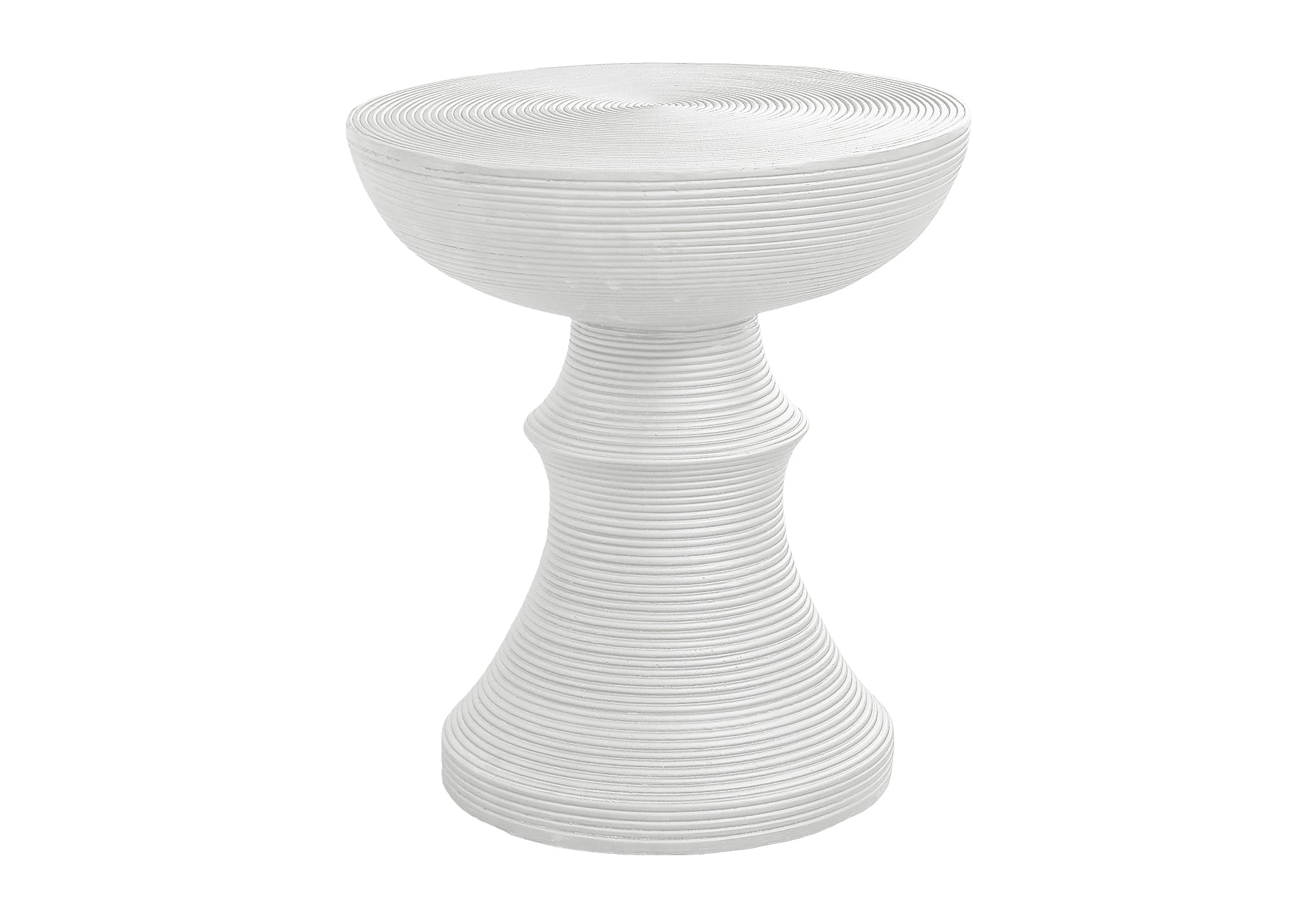 Modern Transitional Pedestal Indoor Outdoor Accent Table