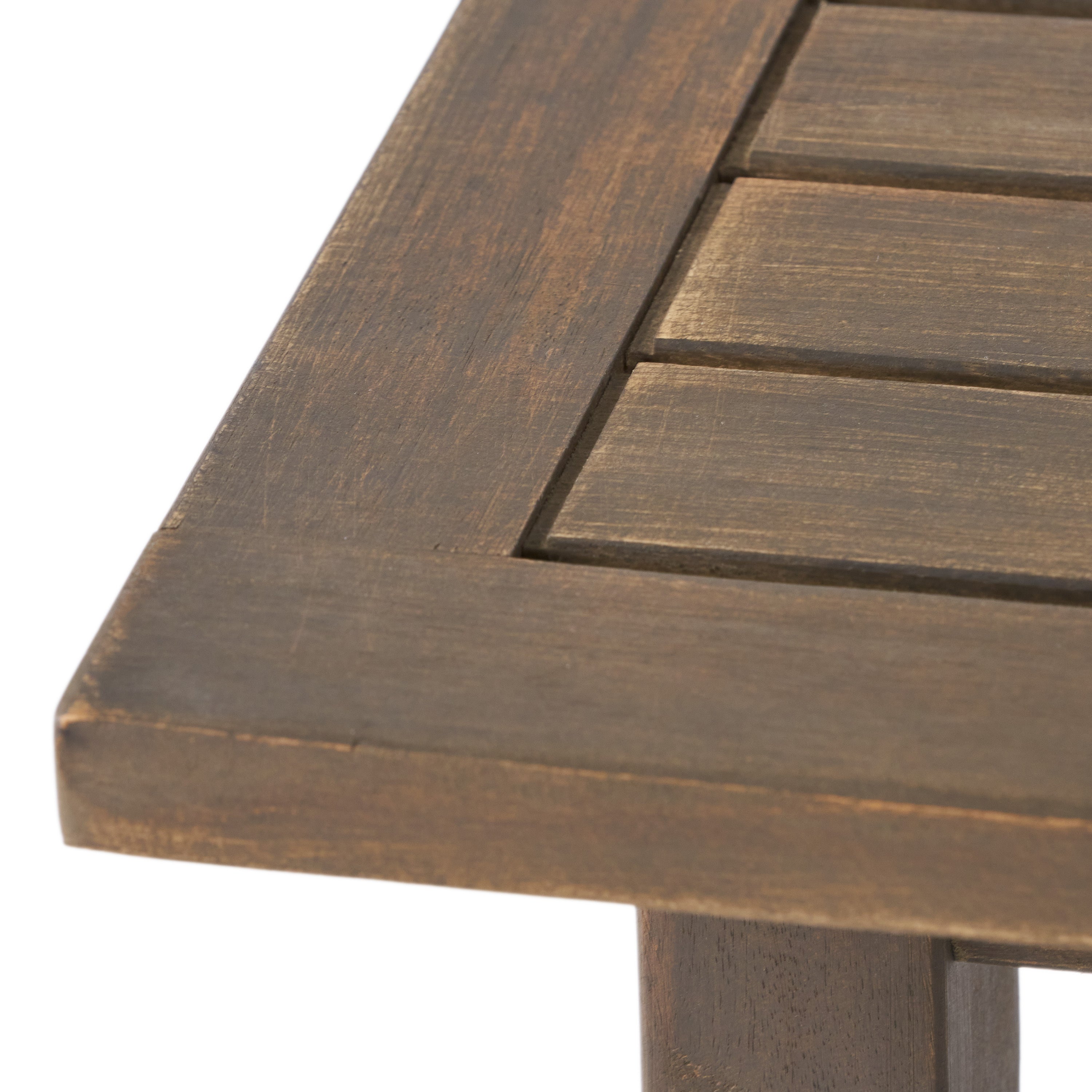 Selma Acacia Wood Outdoor Accent Side Table