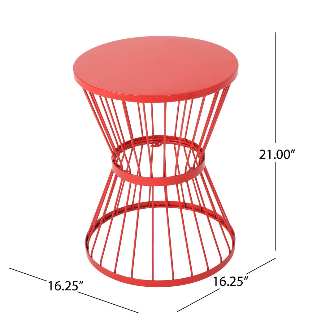 16" Outdoor Stainless Steel Colorpop Side Table