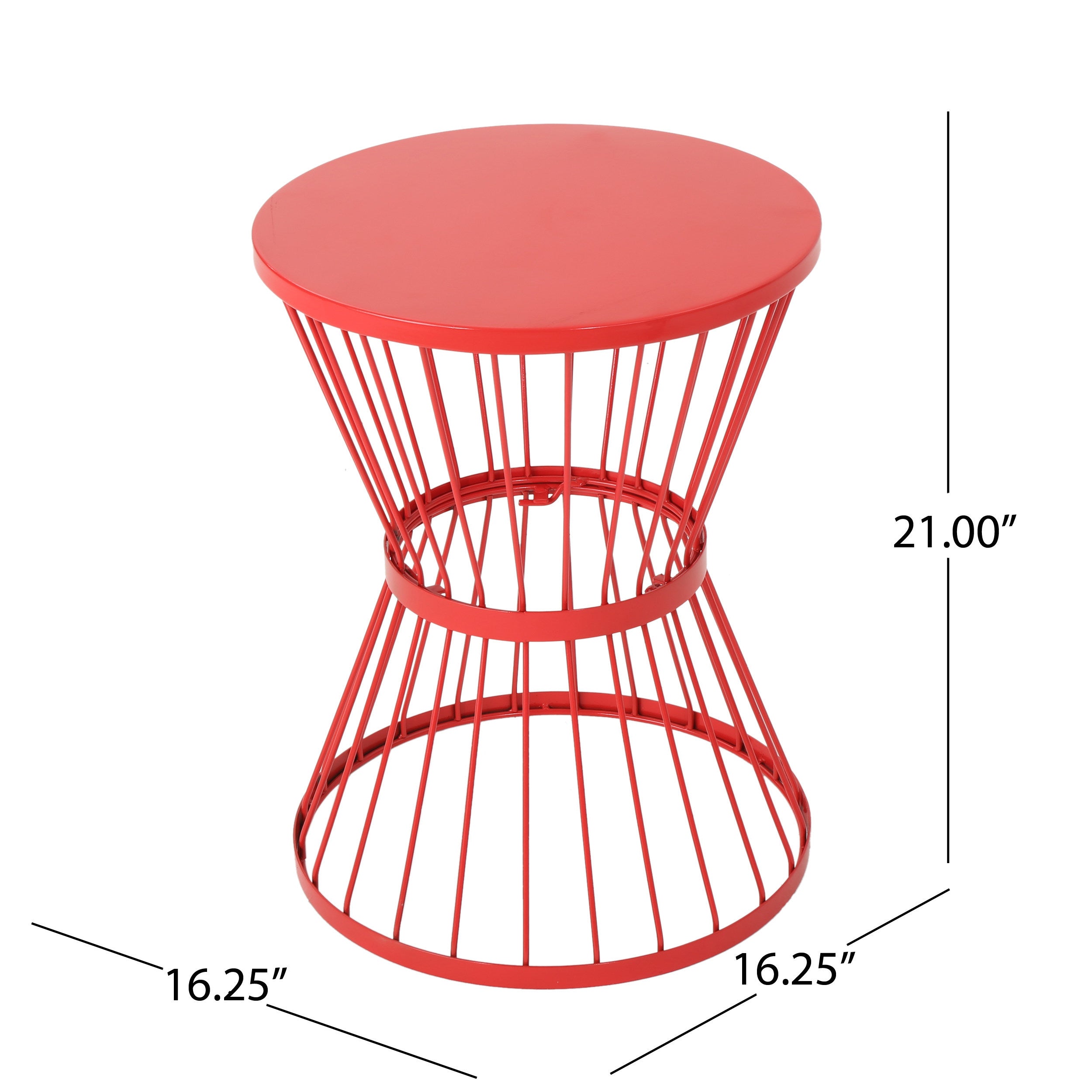 16" Outdoor Stainless Steel Colorpop Side Table