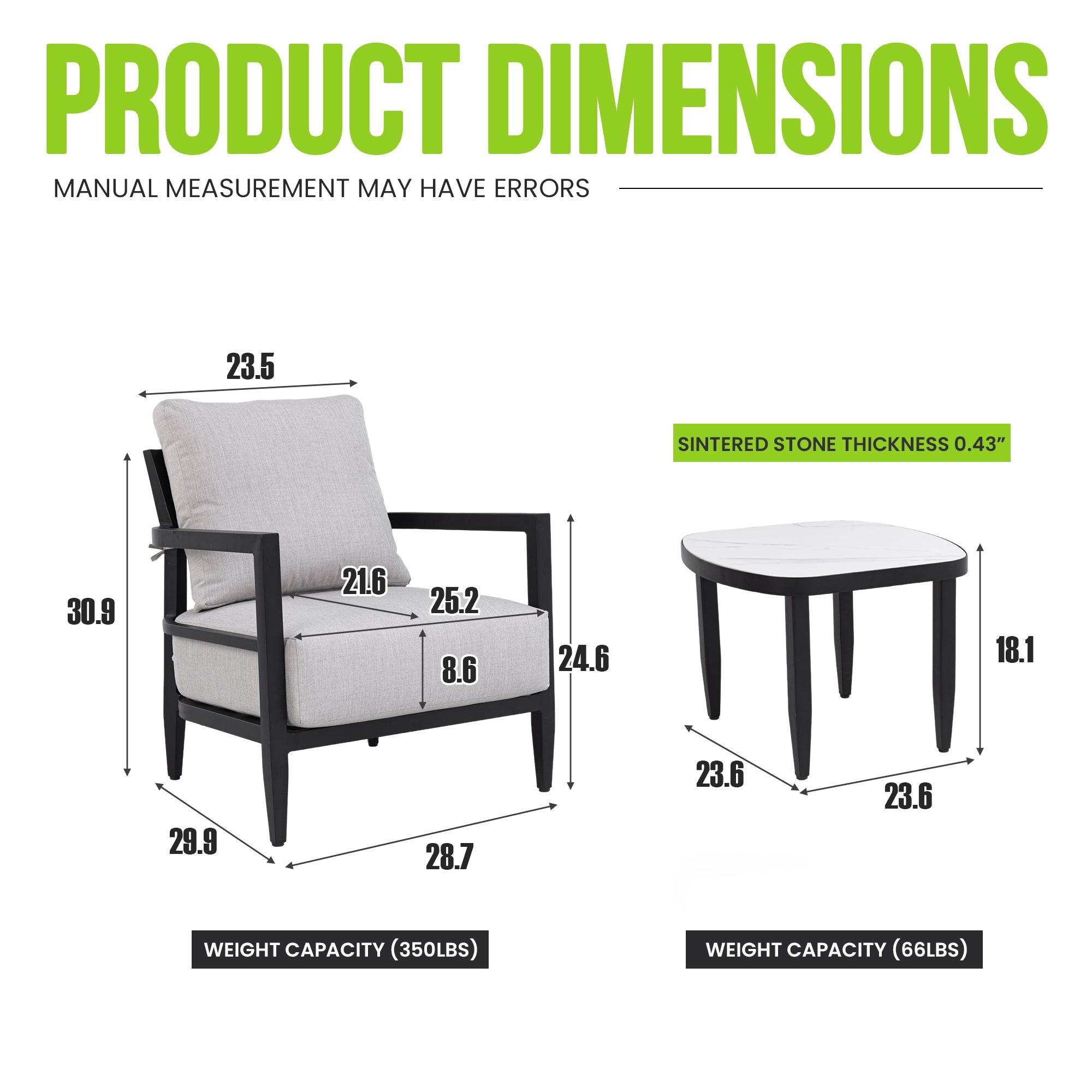 Mariner 3 Piece Outdoor Aluminum Club Chair Chat Set with Sunbrella Cushions
