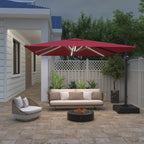 11' Square Cantilever Patio Umbrella with LED Light, Base Not Included