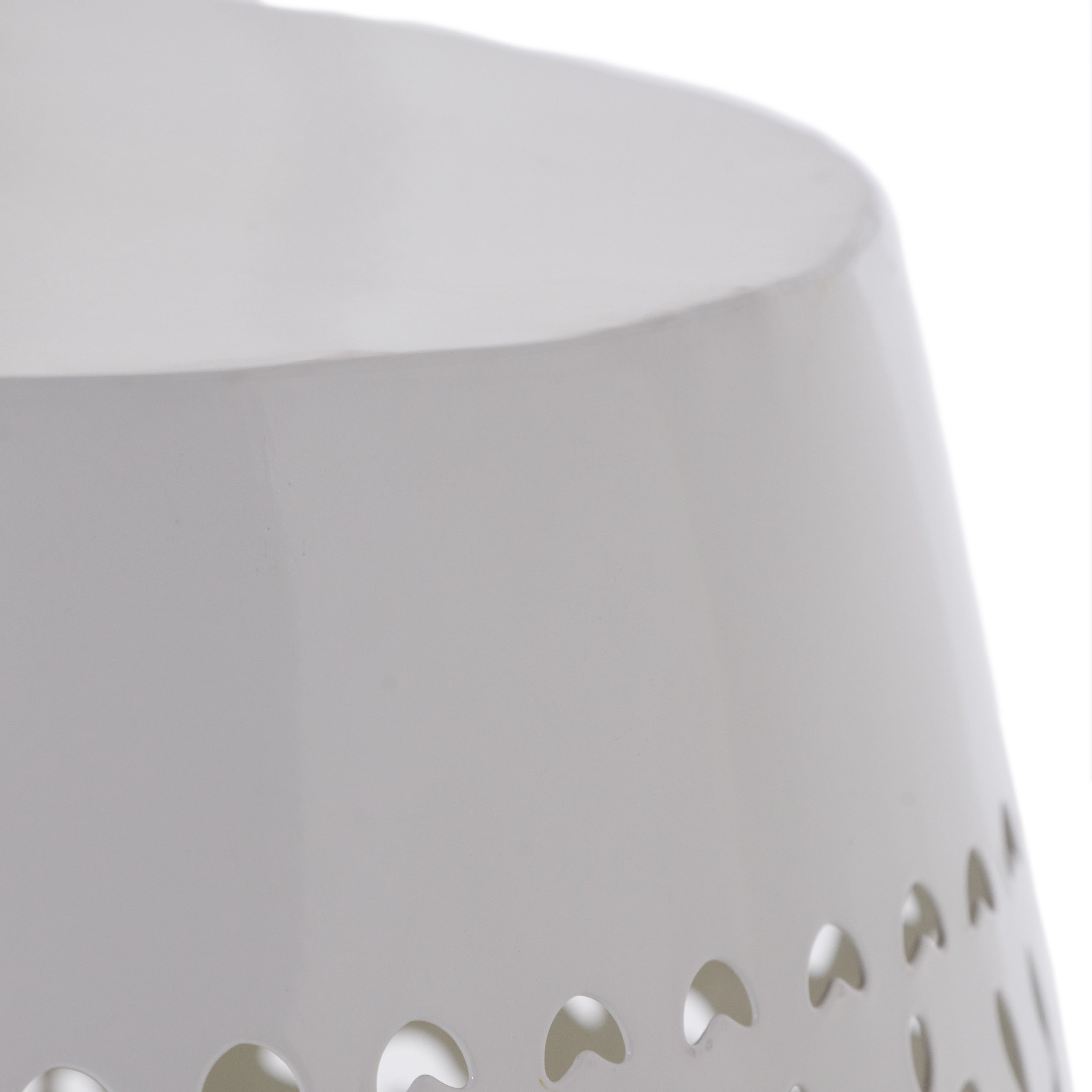 Ruby Outdoor Metal Lace Cutout Accent Table