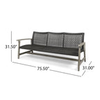 Hampton Outdoor Rattan 3 Seater Sofa