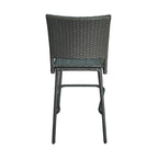 29" Outdoor Rattan Armless Barstools, Set of 2