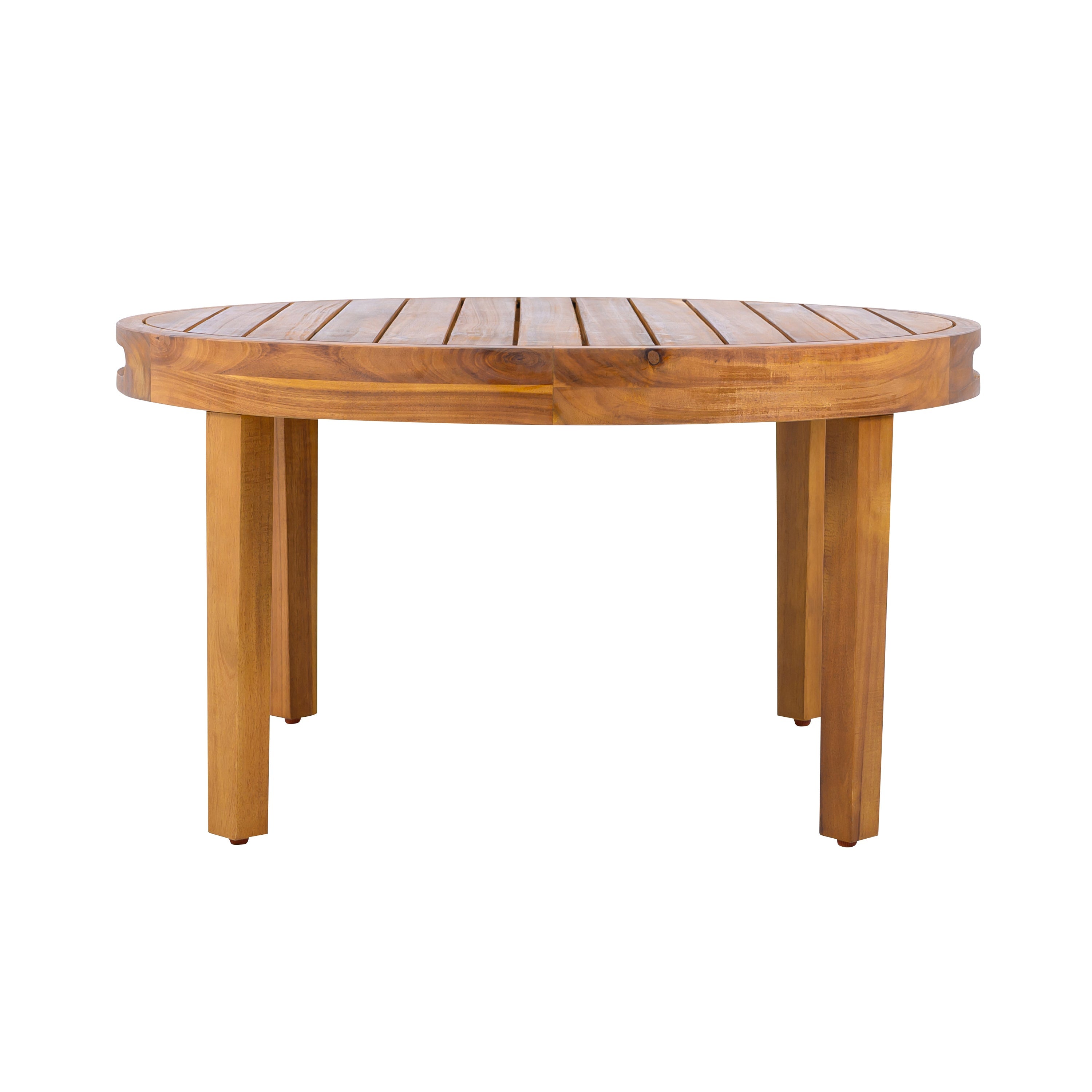 Millie Outdoor Acacia Wood Loveseat & Coffee Table Set