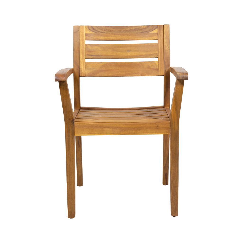 Stamford Outdoor Acacia Wood Dining Chairs, Set of 2