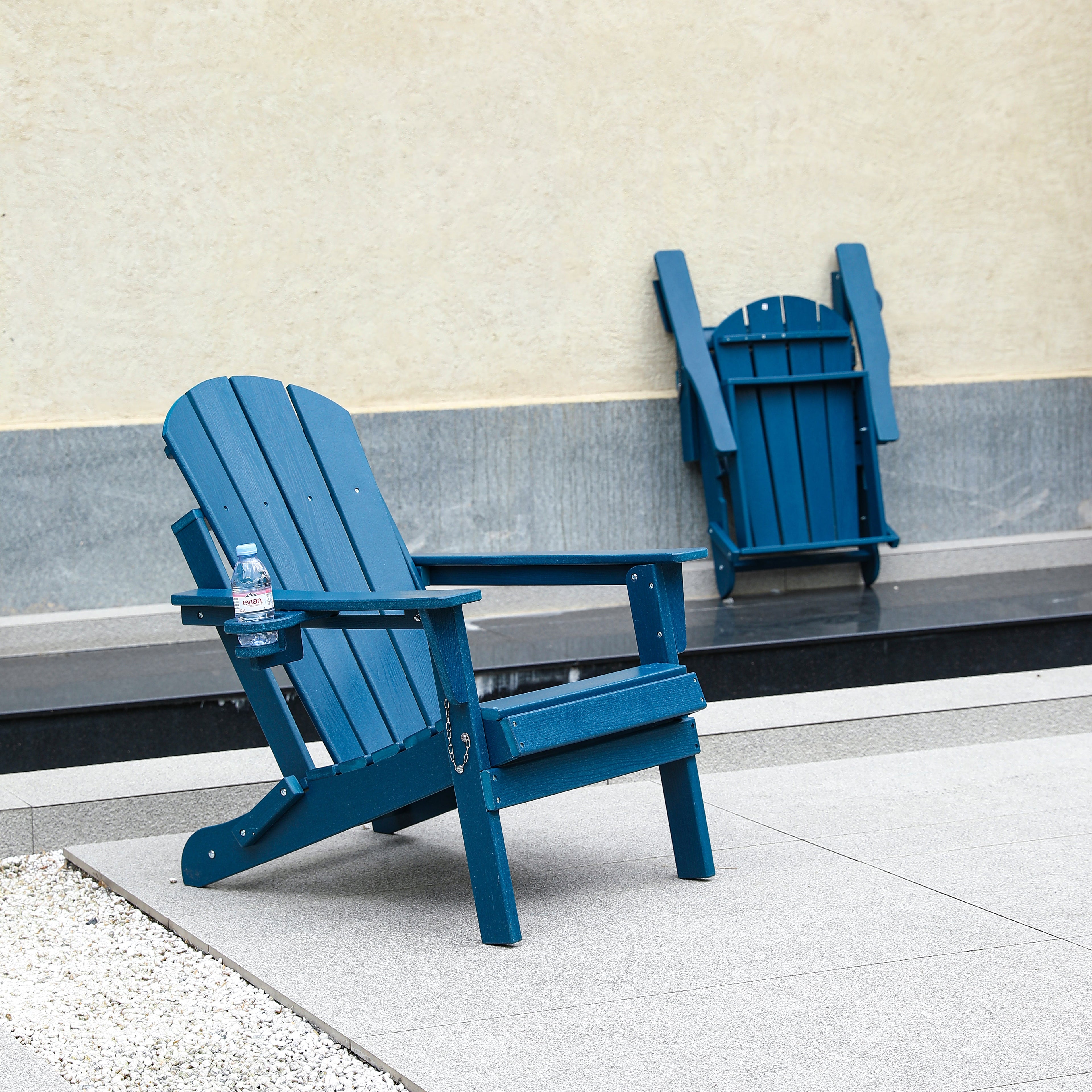 Composite Folding Adirondack Chair with Dual Cup Holder