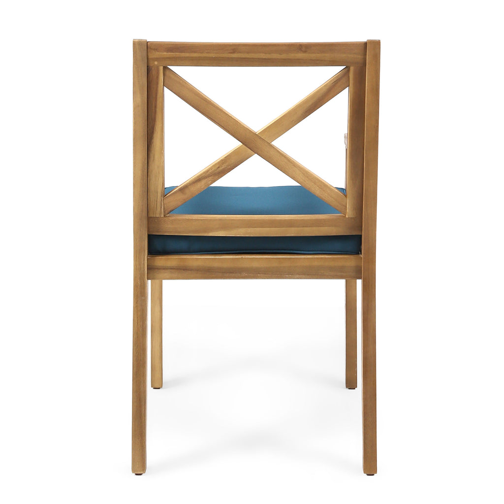 Perla Outdoor Dining Chairs with Cushions, Set of 2