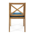 Perla Outdoor Dining Chairs with Cushions, Set of 2