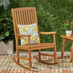 Muse Outdoor Acacia Rocking Chair with Slat Design