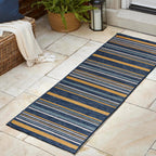 Janus Classic Coastal Ticking Stripe Reversible Machine-Washable Indoor/Outdoor Runner Rug