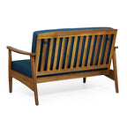 Ellsworth Teak Brown 4 Piece Wood Outdoor Patio Conversation Seating Set