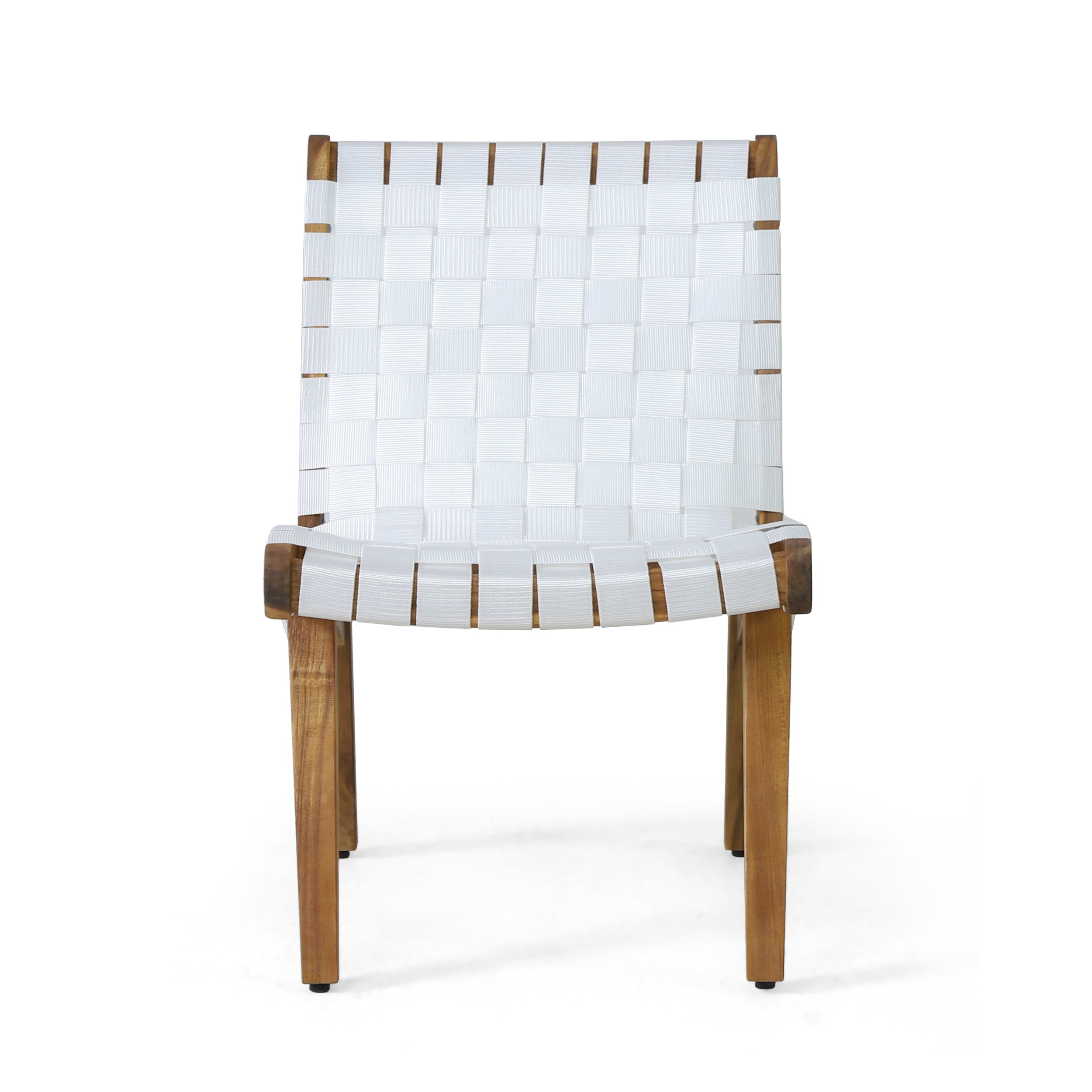 Delights Outdoor Lounge Chair with Rope Weave Design and Wood Frame, Set of 2