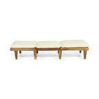 Ariana Acacia Wood Chaise Lounge with Cushion