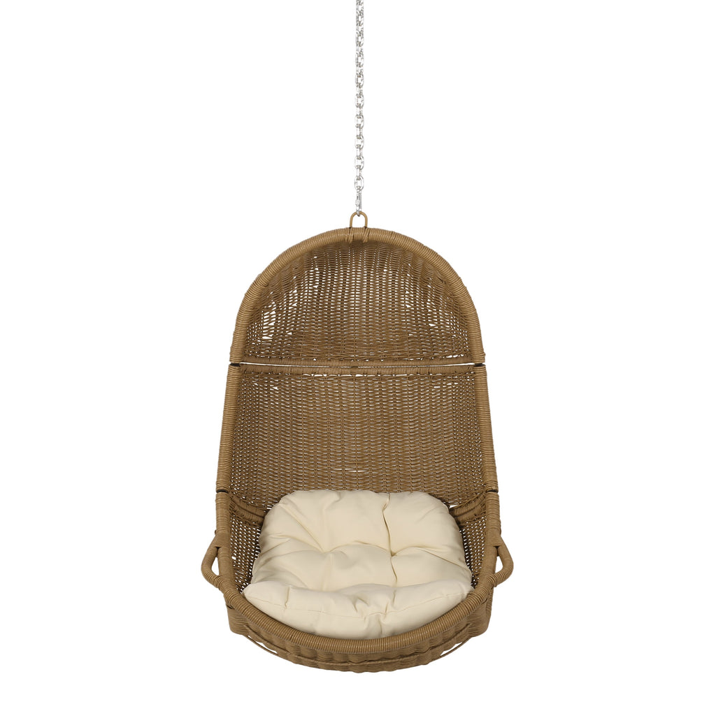 Berrien Outdoor/Indoor Wicker Hanging Swing Chair with 8-Foot Chain