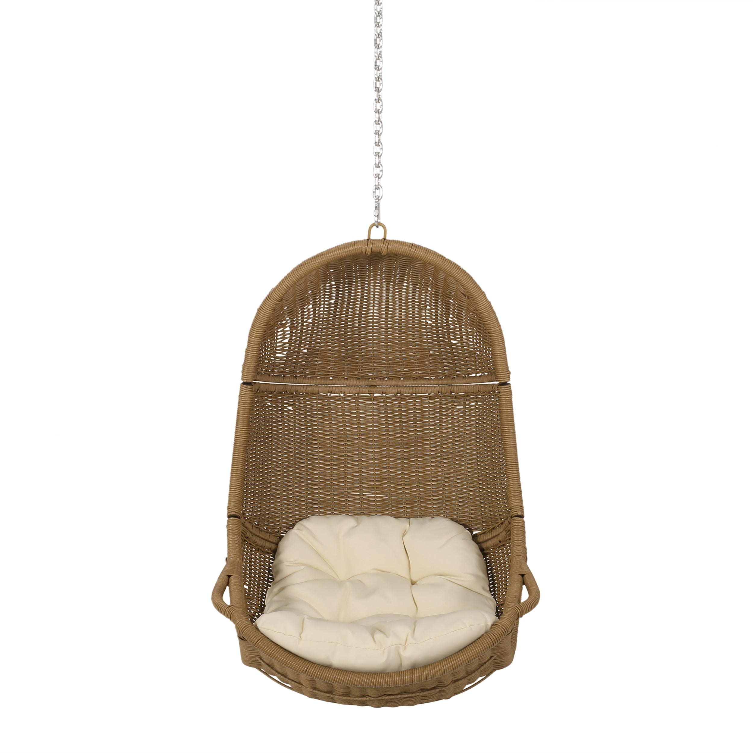 Berrien Outdoor/Indoor Wicker Hanging Swing Chair with 8-Foot Chain