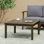 Perla Outdoor Rustic Coffee Table with Slat Design
