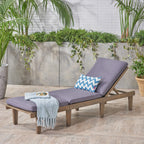 Ariana Acacia Wood Chaise Lounge with Cushion