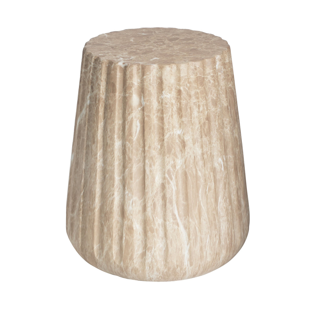 Outdoor Cleme Carved Side Table
