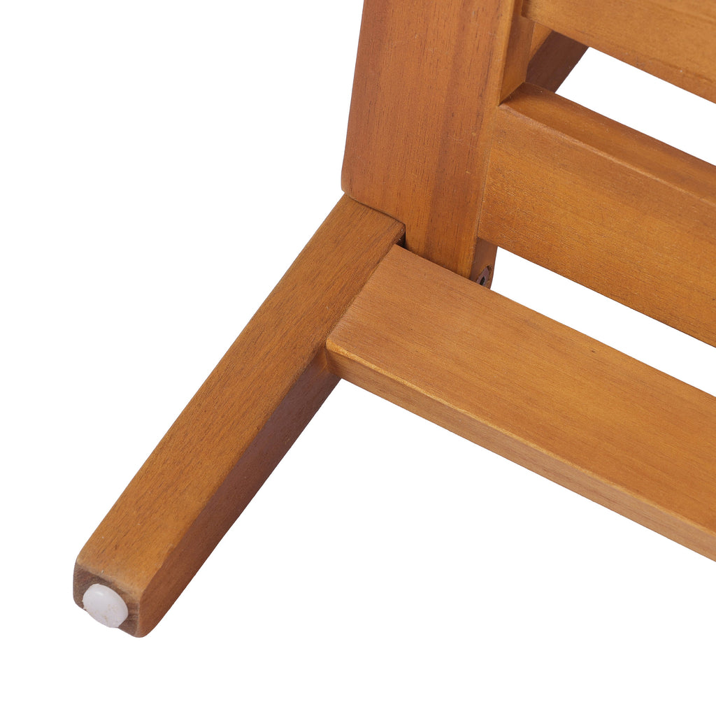 Mid-Century Modern 2-Piece Acacia Wood Outdoor Patio Set