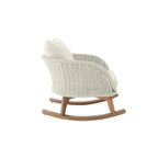 Contemporary Minimalist Wicker Rocking Chair with Cushions
