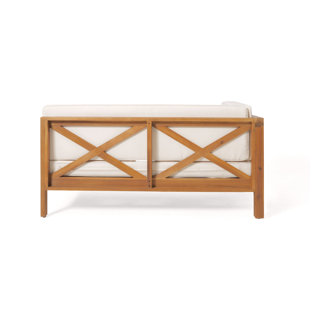 Brava Outdoor X-Back Corner Bench with Coffee Table