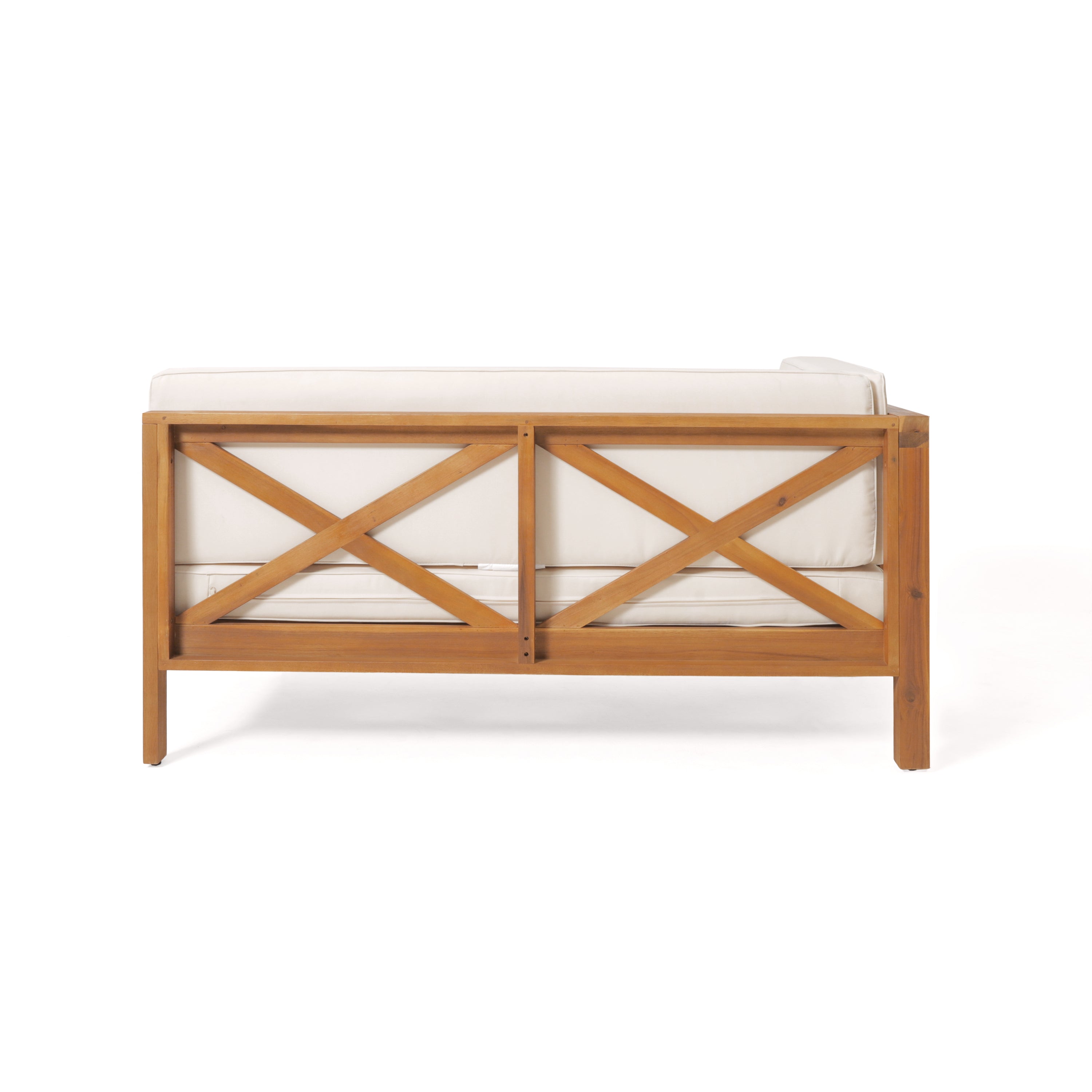 Brava Outdoor X-Back Corner Bench with Coffee Table