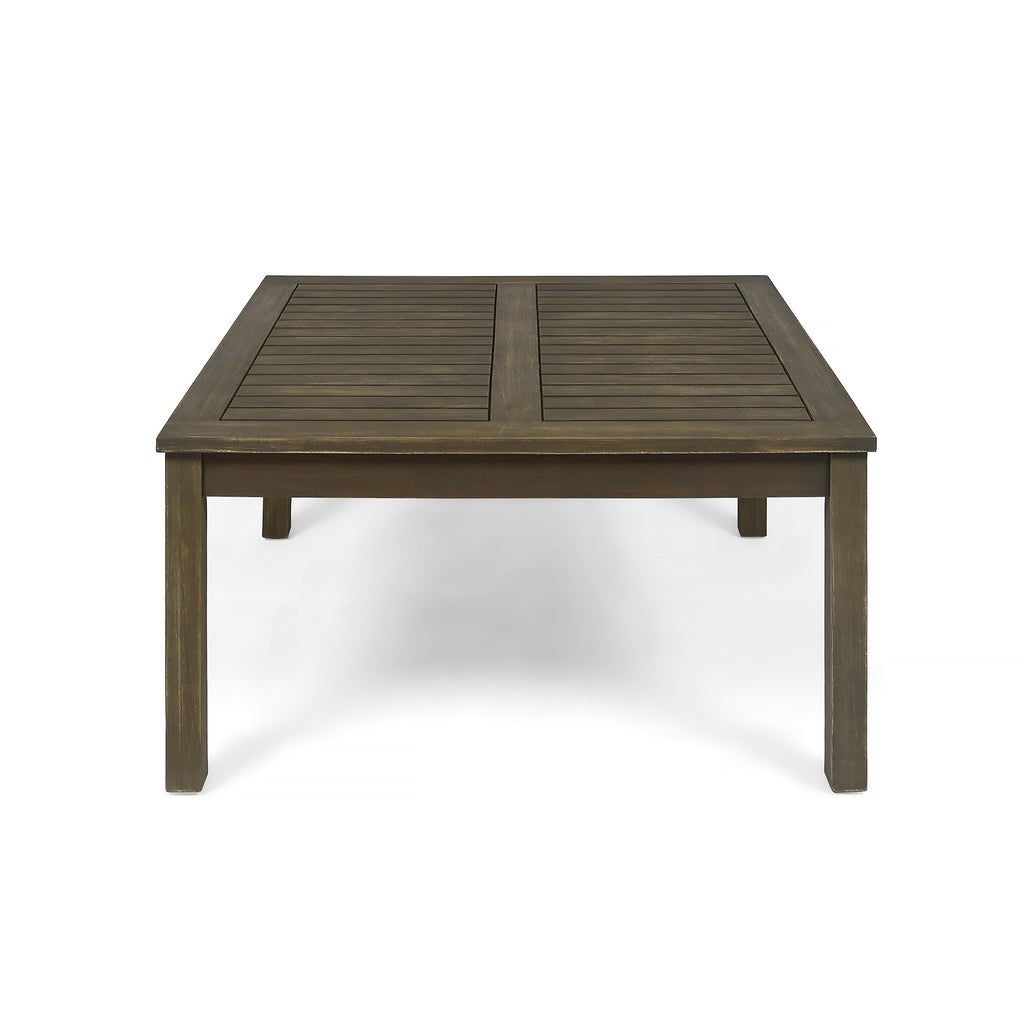 Perla Outdoor L-Shape Sectional Sofa with Coffee Table