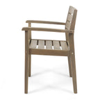 Stamford Outdoor Acacia Wood Dining Chairs, Set of 2